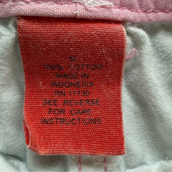 VTG Mossimo Y2K White Utility Cargo Shorts Pink Contrast Stitching Sz M - Picture 5 of 9